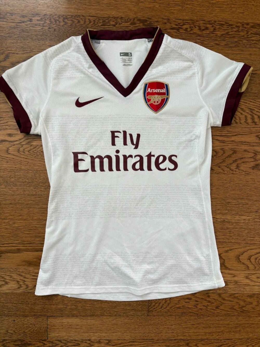 Vintage 2007-2008 Arsenal Away Soccer Jersey Nike Women's Small - Pristine